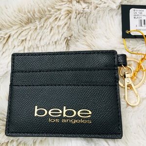 Brand New never used, Bebe credit card wallet with additional clip on accessory